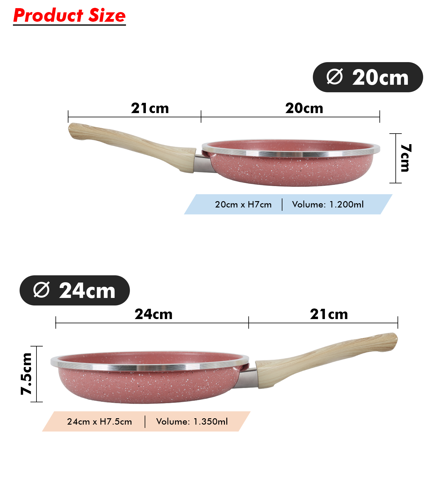 Amber Pink Frypan